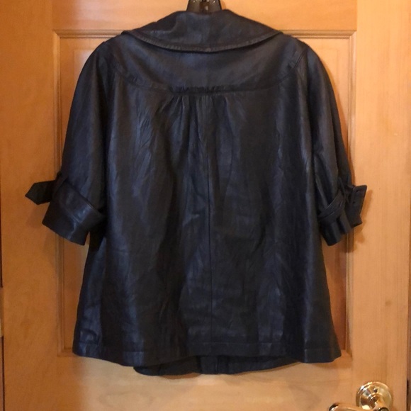 Cynthia Steffe navy leather jacket - Picture 4 of 5